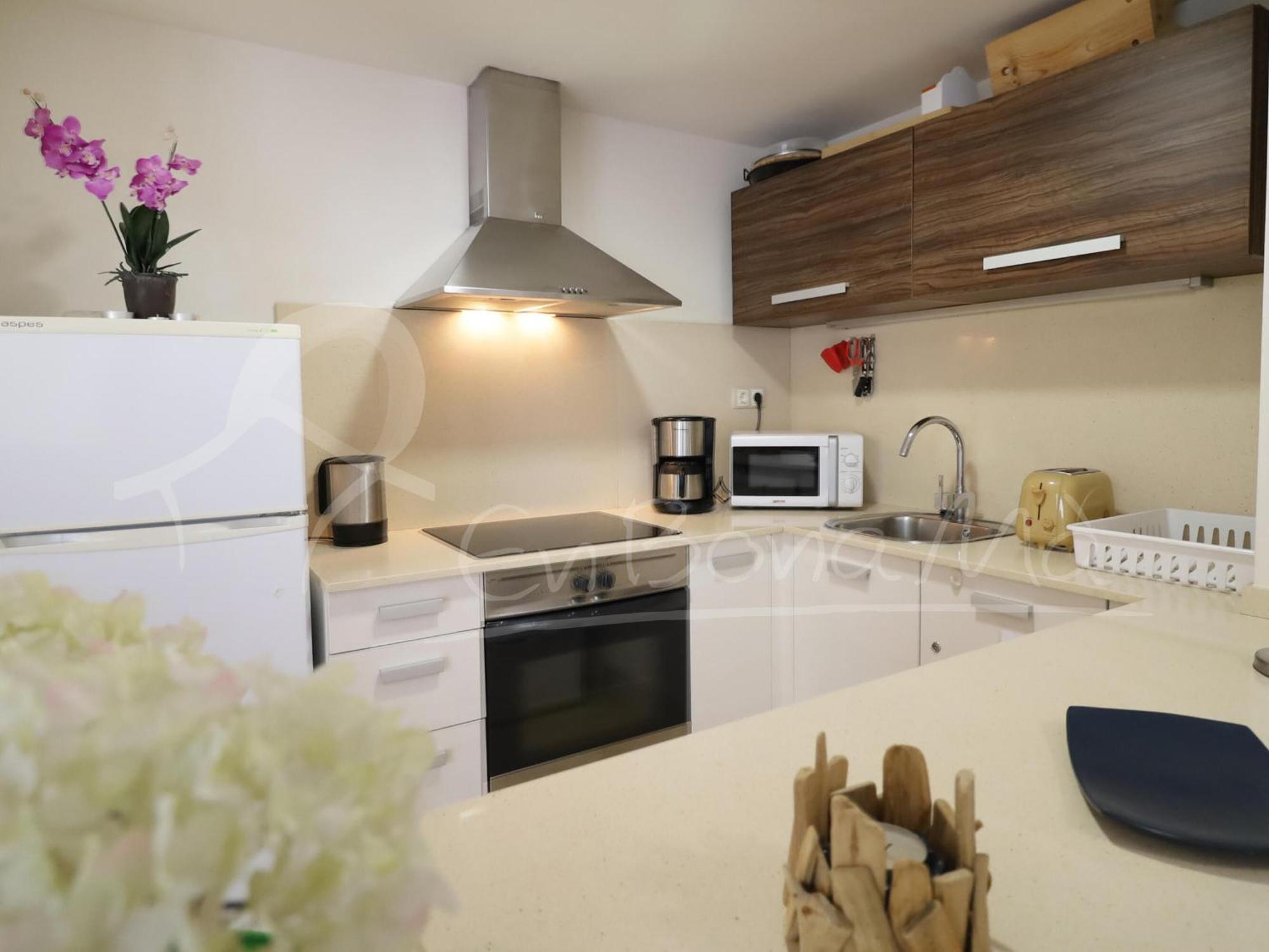 Alquiler De Moderno De 2 Con Jardin Privado, - Es-366-7 Apartamento Rosas